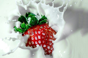 Strawberry in cream. Child safe breakfast recipes courtesy of Rising Star Academy in Gainesville, Fl